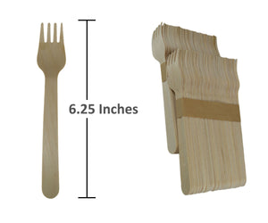 Green Marble Club Disposable Wooden Fork