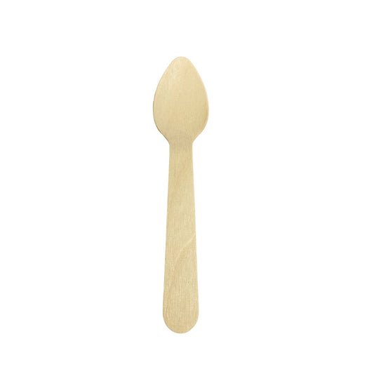 Green Marble Club Disposable Wooden Mini Spoon