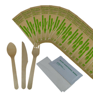 Open image in slideshow, Green Marble Wooden Cutlery Kit
